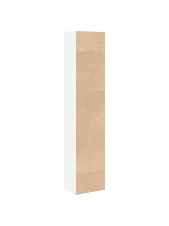 Grāmatu plaukts, balts, 40x30x189 cm, inženierijas koks