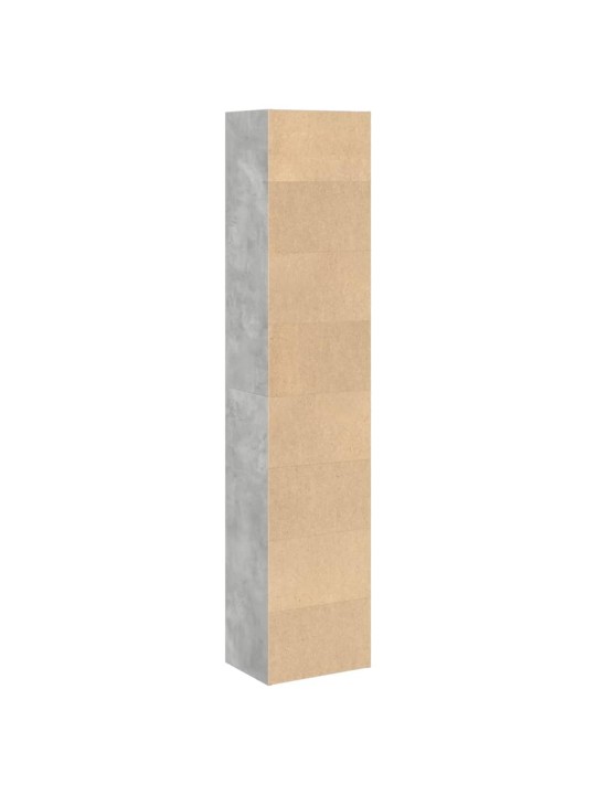 Grāmatu plaukts, betona pelēks, 40x30x189 cm, inženierijas koks