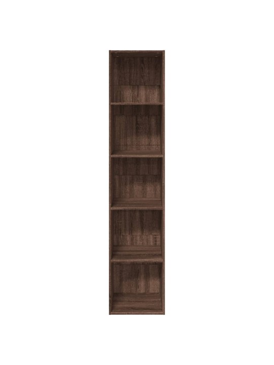 Grāmatu plaukts, ozola krāsa, 40x30x189 cm, inženierijas koks
