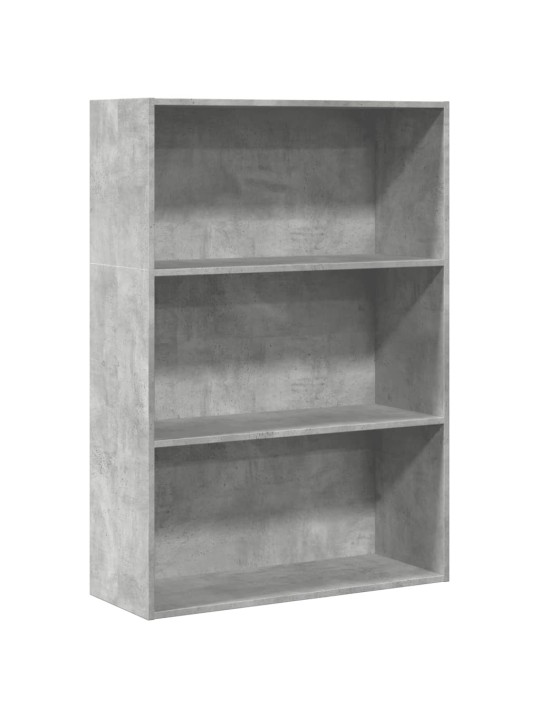Grāmatu plaukts, betona pelēks, 80x30x114 cm, inženierijas koks