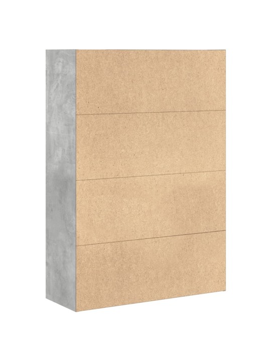 Grāmatu plaukts, betona pelēks, 80x30x114 cm, inženierijas koks