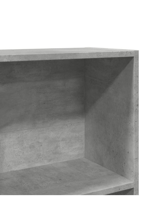 Grāmatu plaukts, betona pelēks, 80x30x114 cm, inženierijas koks