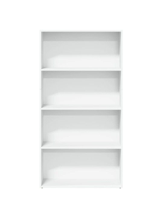 Grāmatu plaukts, balts, 80x30x152 cm, inženierijas koks