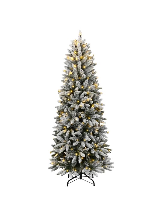 Mākslīgā ziemassvētku egle ar sniegu, 180 cm, 300 led