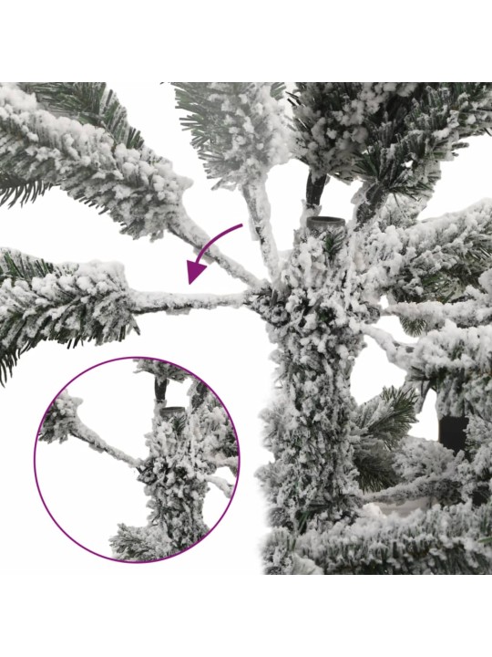 Mākslīgā ziemassvētku egle ar sniegu, 210 cm, 300 led