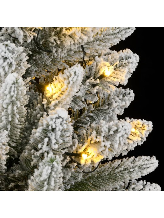 Mākslīgā ziemassvētku egle ar sniegu, 210 cm, 300 led