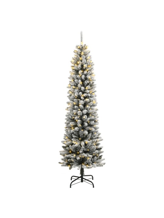 Mākslīgā ziemassvētku egle ar sniegu, 180 cm, 300 led
