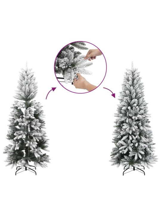Mākslīgā ziemassvētku egle ar sniegu, 210 cm, 300 led