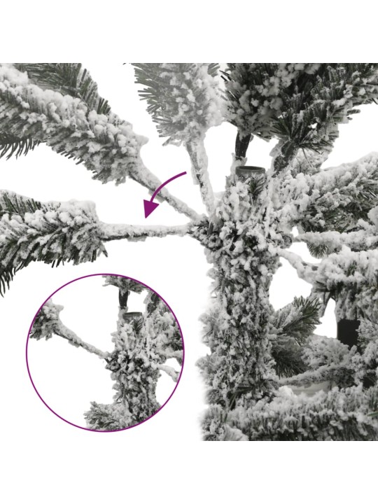 Mākslīgā ziemassvētku egle ar sniegu, 210 cm, 300 led