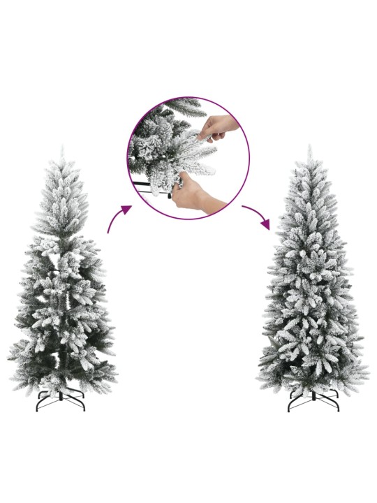 Mākslīgā ziemassvētku egle ar sniegu, 240 cm, 300 led