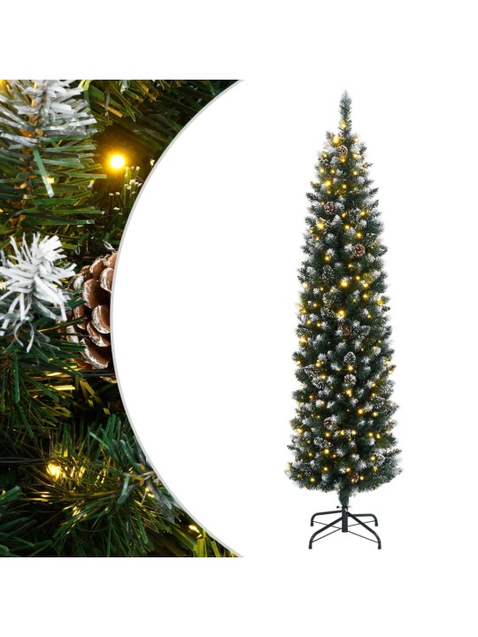 Mākslīgā ziemassvētku egle, šaura, 180 cm, 300 led