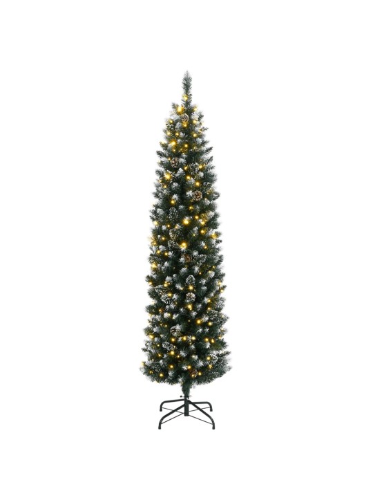 Mākslīgā ziemassvētku egle, šaura, 240 cm, 300 led
