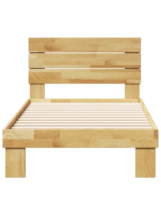 Gultas rāmis ar galvgali bez matrača 90x200 cm masīvkoka ozols