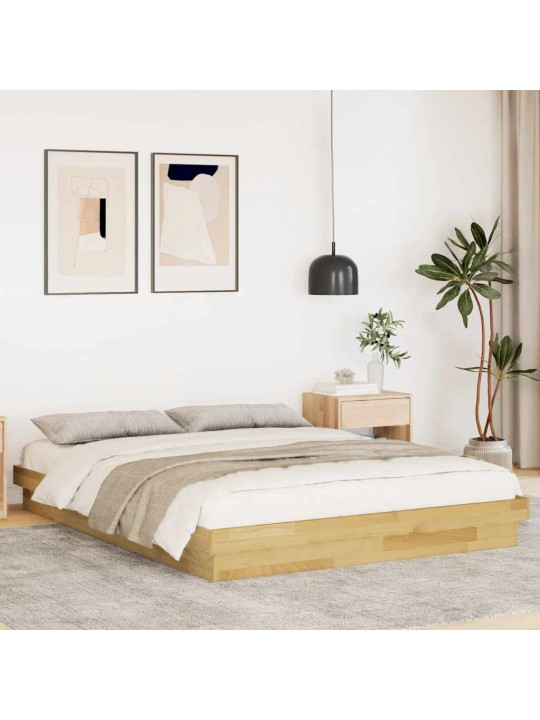 Gultas rāmis bez matrača 160x200 cm masīvkoka ozols