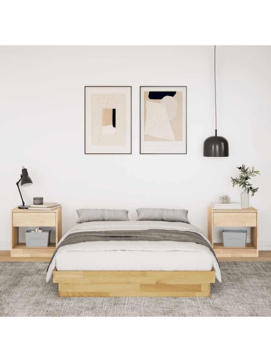 Gultas rāmis bez matrača 120x200 cm masīvkoka ozols