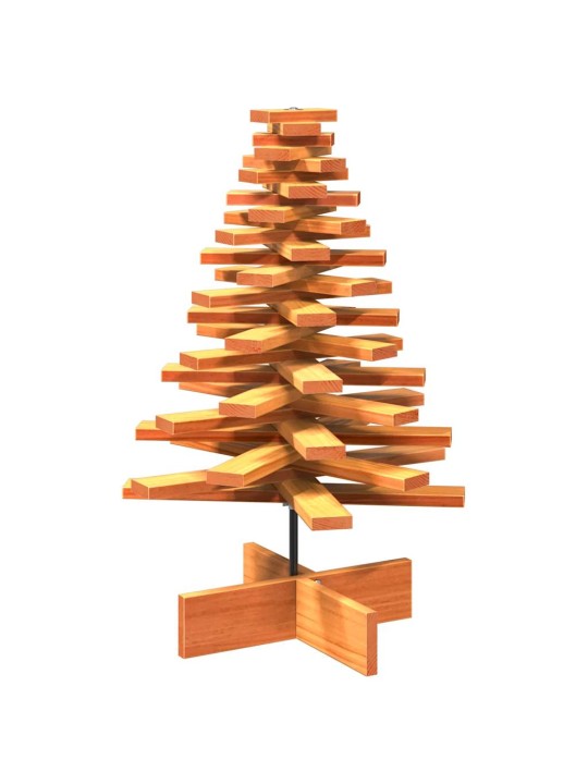 Koka ziemassvētku eglīte, vaska brūna, 80 cm, priedes masīvkoks