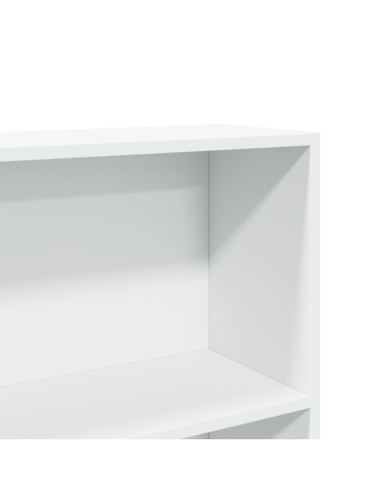 Grāmatu plaukts, balts, 80x30x189 cm, inženierijas koks