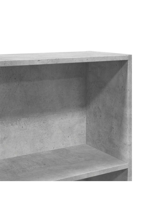 Grāmatu plaukts, betona pelēks, 80x30x189 cm, inženierijas koks