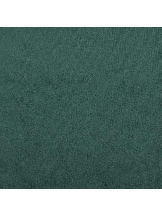 Kontinentālā gulta bez matraci, tumši zaļš samts, 80x220 cm