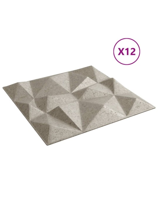 Sienas paneļi 12 gab. betona apdruka 50x50 cm xps 3 m² dimants