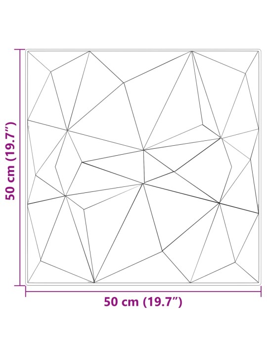 Sienas paneļi 12 gab. betona apdruka 50x50 cm xps 3 m² dimants
