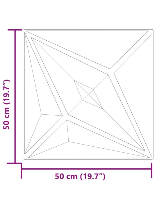 Sienas paneļi, 24 gab., pelēki, 50x50 cm, xps, 6 m², zvaigžņu