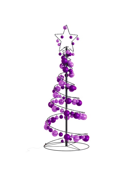 Led ziemassvētku eglīte ar nieciņiem 80 led silti balta 120 cm
