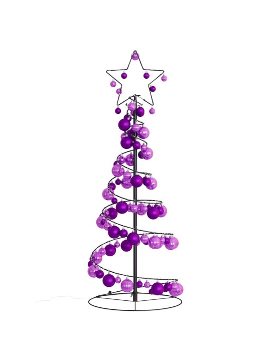 Led ziemassvētku eglīte ar nieciņiem 80 led silti balta 120 cm