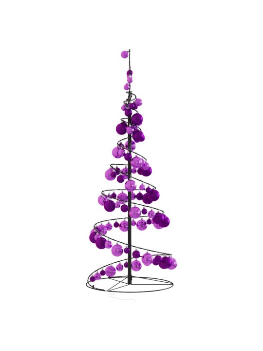 Led ziemassvētku eglīte ar nieciņiem 80 led silti balta 120 cm
