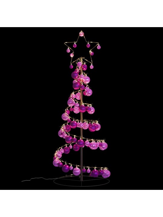 Led ziemassvētku eglīte ar nieciņiem 80 led silti balta 120 cm