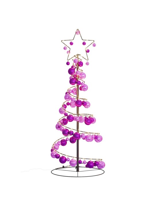 Led ziemassvētku eglīte ar nieciņiem 80 led silti balta 120 cm