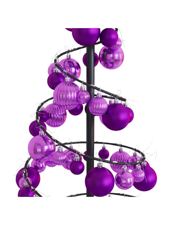 Led ziemassvētku eglīte ar nieciņiem 80 led silti balta 120 cm