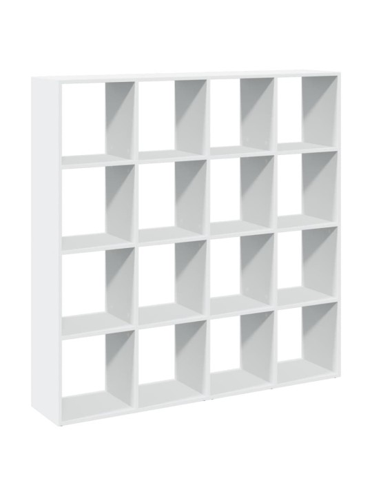 Grāmatu plaukts, balts, 137,5x29x137,5 cm, inženierijas koks