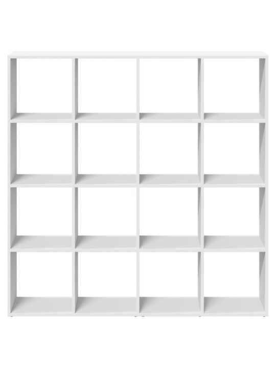 Grāmatu plaukts, balts, 137,5x29x137,5 cm, inženierijas koks