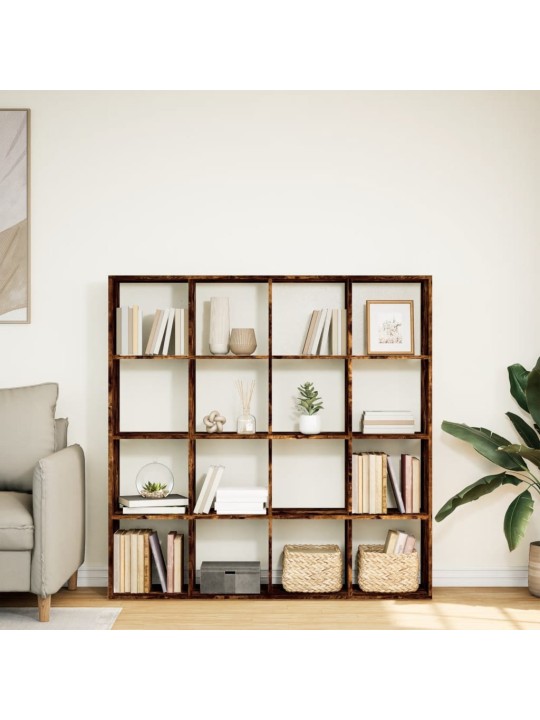 Grāmatu plaukts ozola krāsa 137,5x29x137,5 cm inženierijas koks
