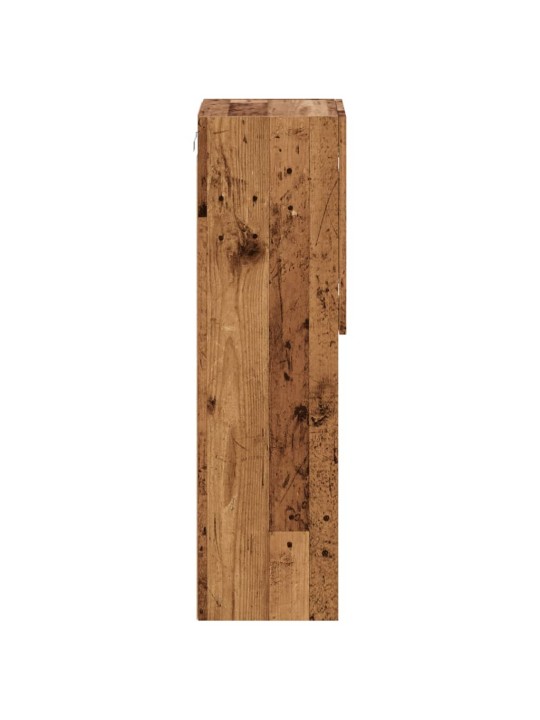 Tv skapītis ar led lampiņām, veca koka, 30,5x30x102 cm
