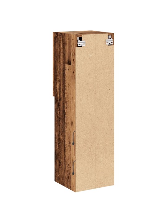 Tv skapītis ar led lampiņām, veca koka, 30,5x30x102 cm