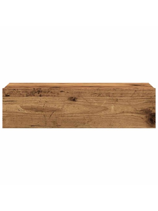 Tv skapīši ar led apgaismojumu, 2 gab., veca koka, 60x35x15,5cm
