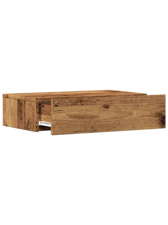 Tv skapīši ar led apgaismojumu, 2 gab., veca koka, 60x35x15,5cm