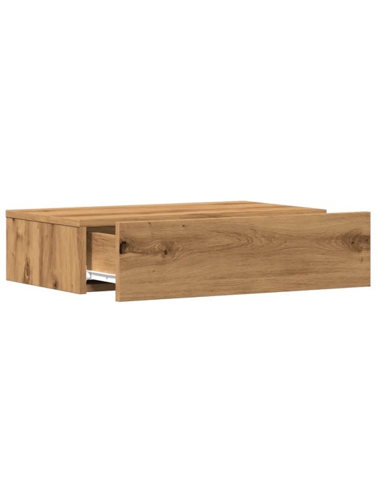 Tv skapītis ar led gaismiņām, koka krāsa, 60x35x15,5 cm