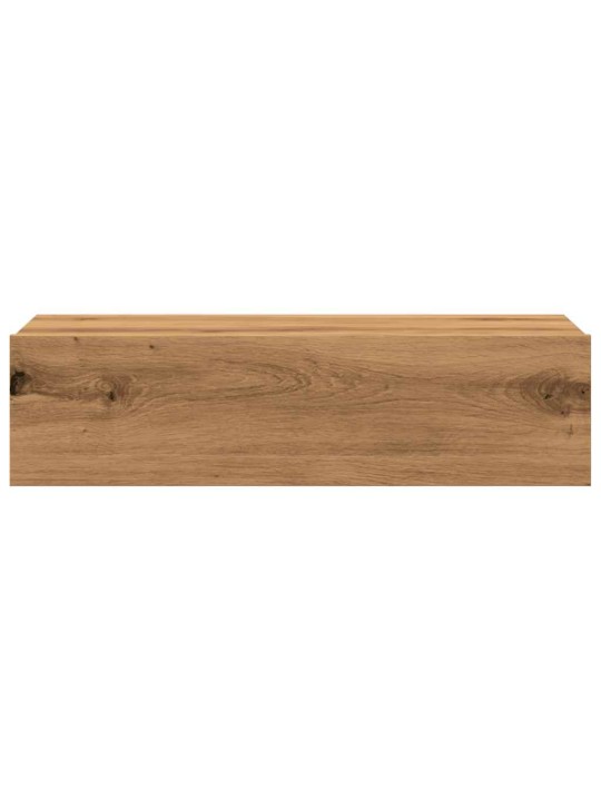 Tv plaukti ar led lampiņām 2gab 60x35x15,5cm ozolkoka amatnieks