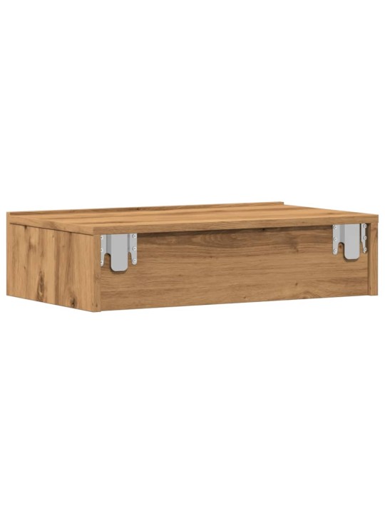 Tv plaukti ar led lampiņām 2gab 60x35x15,5cm ozolkoka amatnieks