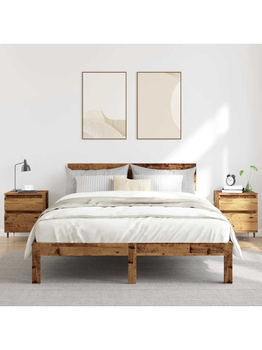 Naktsskapīši 2 gab. veca koka 40x35x50 cm inženierijas koks