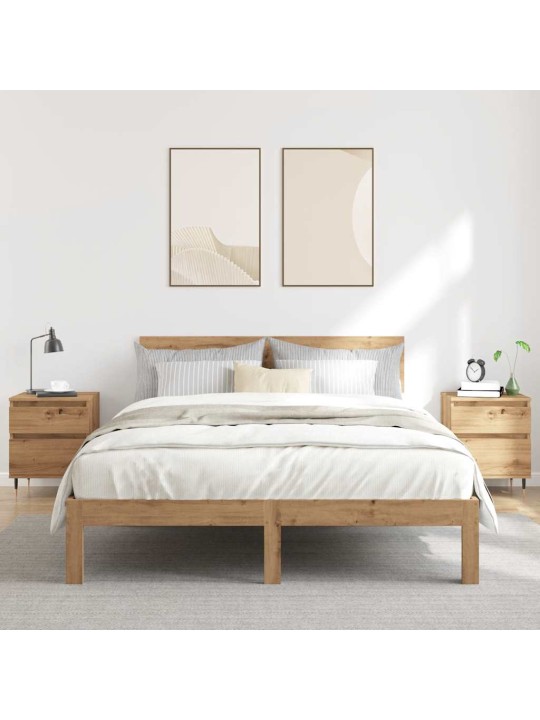 Naktsskapīši 2 gab. koka krāsa 40x35x50 cm inženierijas koks