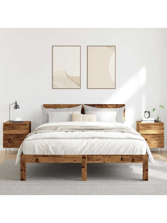 Naktsskapīši 2 gab. veca koka 40x35x50 cm inženierijas koks