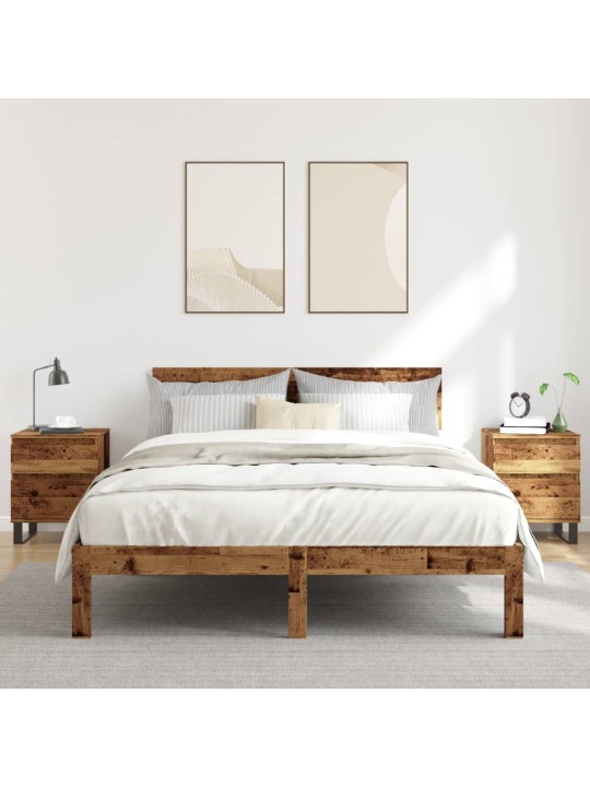Naktsskapīši 2 gab. veca koka 40x35x50 cm inženierijas koks