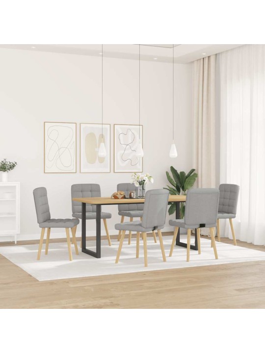 Virtuves krēsli, 6 gab., mākonis pelēks audums