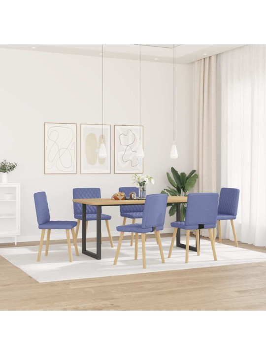 Virtuves krēsli, 6 gab., džinsa zils audums