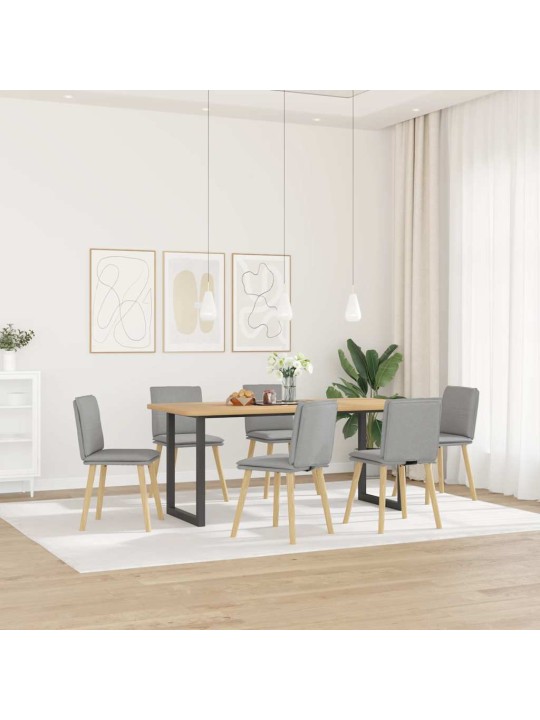 Virtuves krēsli, 6 gab., mākonis pelēks audums