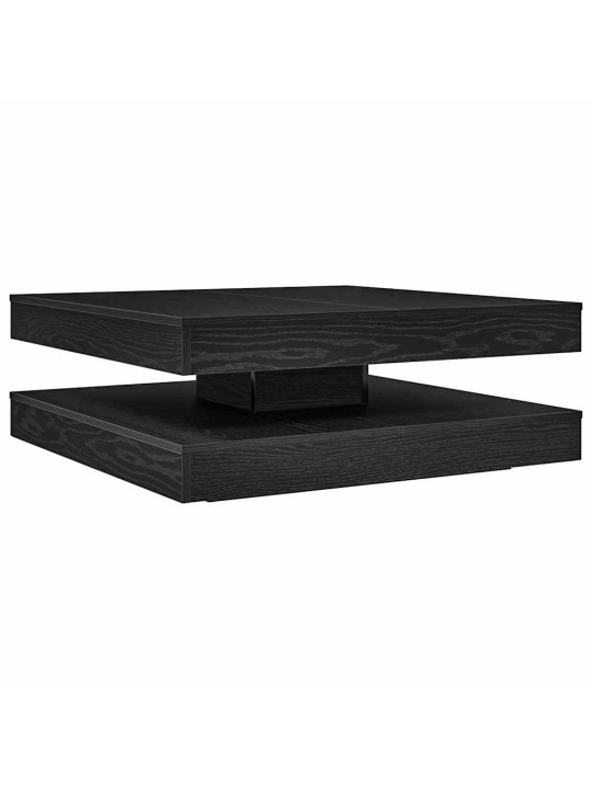 Kafijas galdiņš 360 grādos grozāms melnais ozols 90x90x34,5 cm
